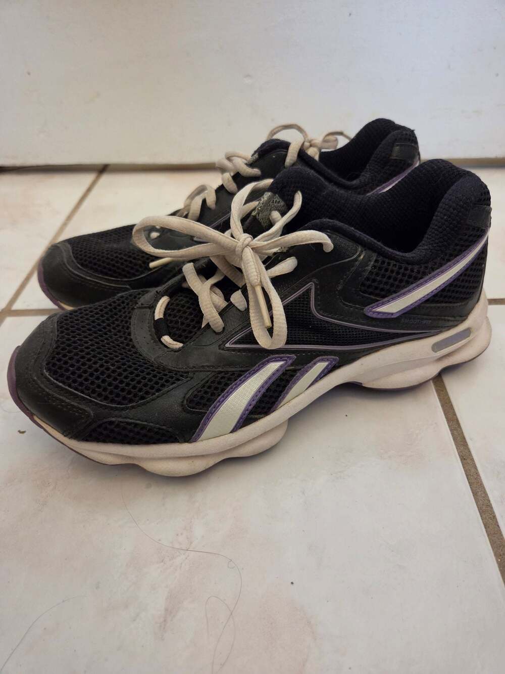 Reebok Runtone Women's Athletic Running Shoes Black and Purple